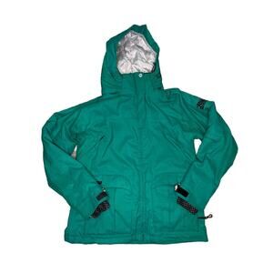 RIDE SNOWBOARDS Jacket Womens Medium Teal Lime Green Insulated